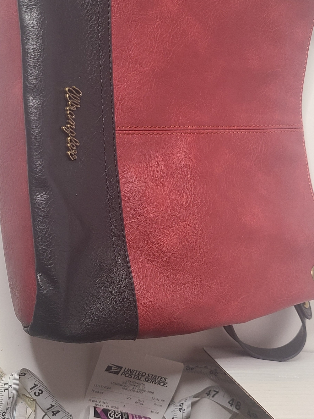 Wrangler By Montana West Ladies Carry Hobo Red/Black Purse